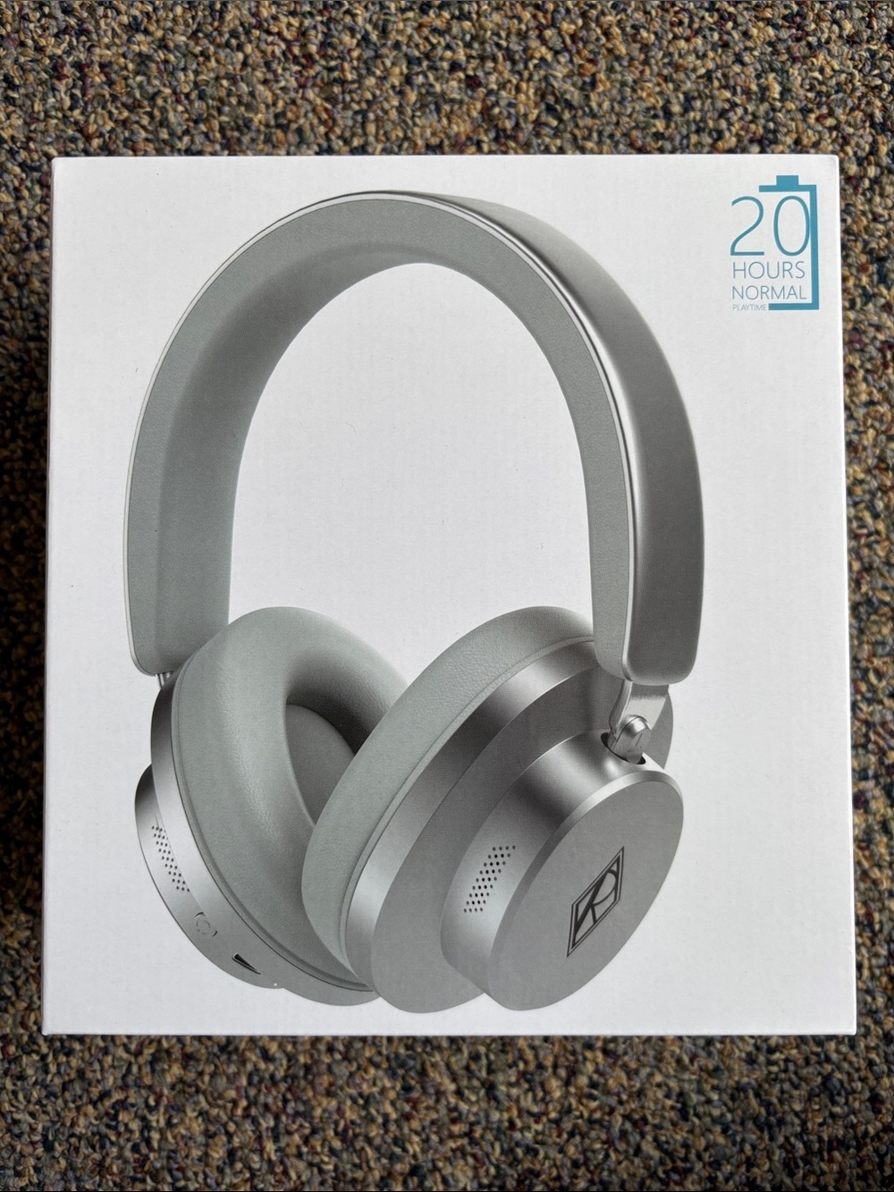 Ralph Lauren Silver Tone Wireless Over-Ear Headphones Cushioned 20-Hour Battery